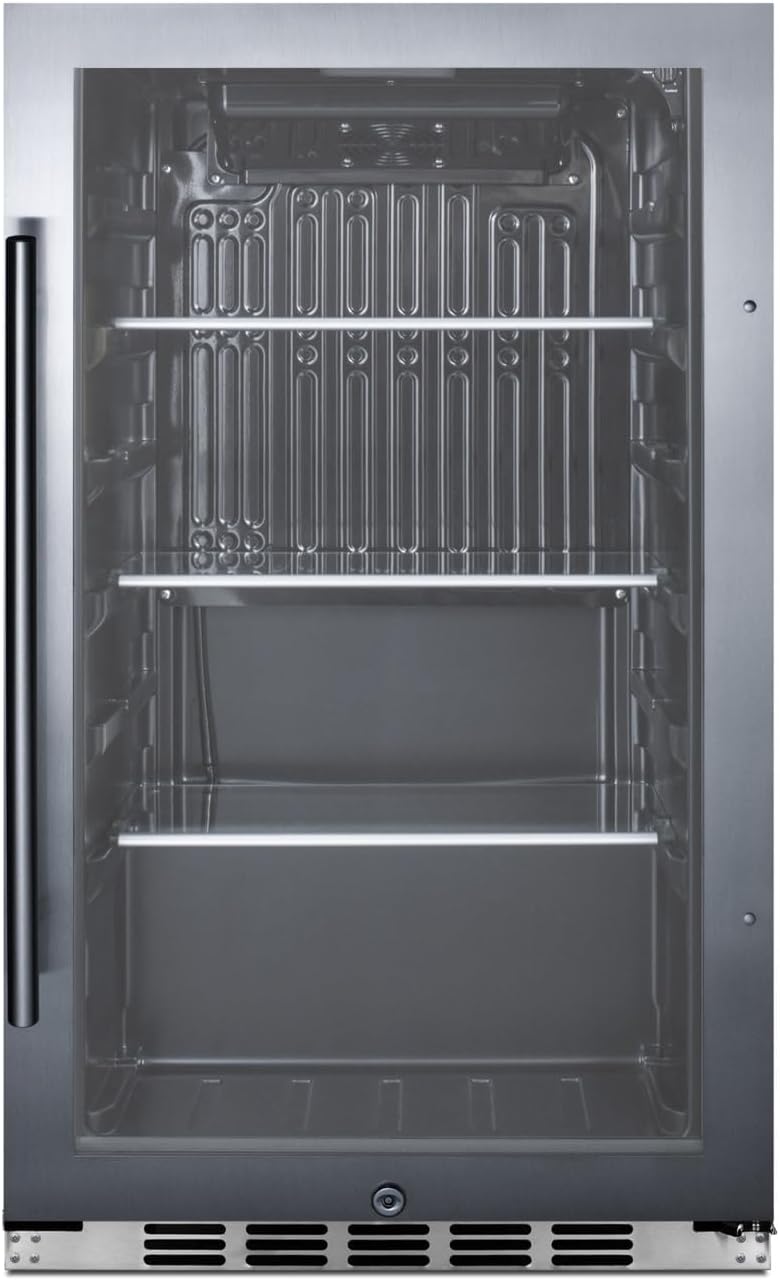 Summit SPR488BOSH34C 19 Inch Wide 3.13 Cu. Ft. Beverage Cooler with Weatherproof Exterior - Stainless Steel