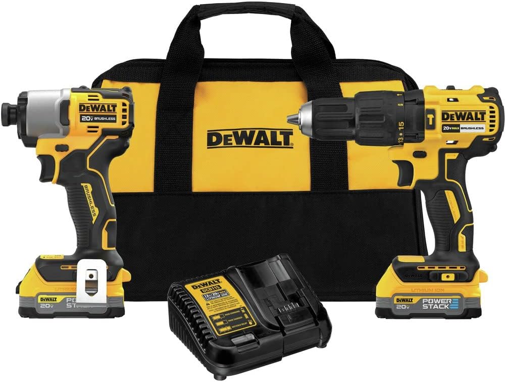 DEWALT 20V MAX* Brushless 2- Kit w/POWERSTACK Batteries (DCK276E2)