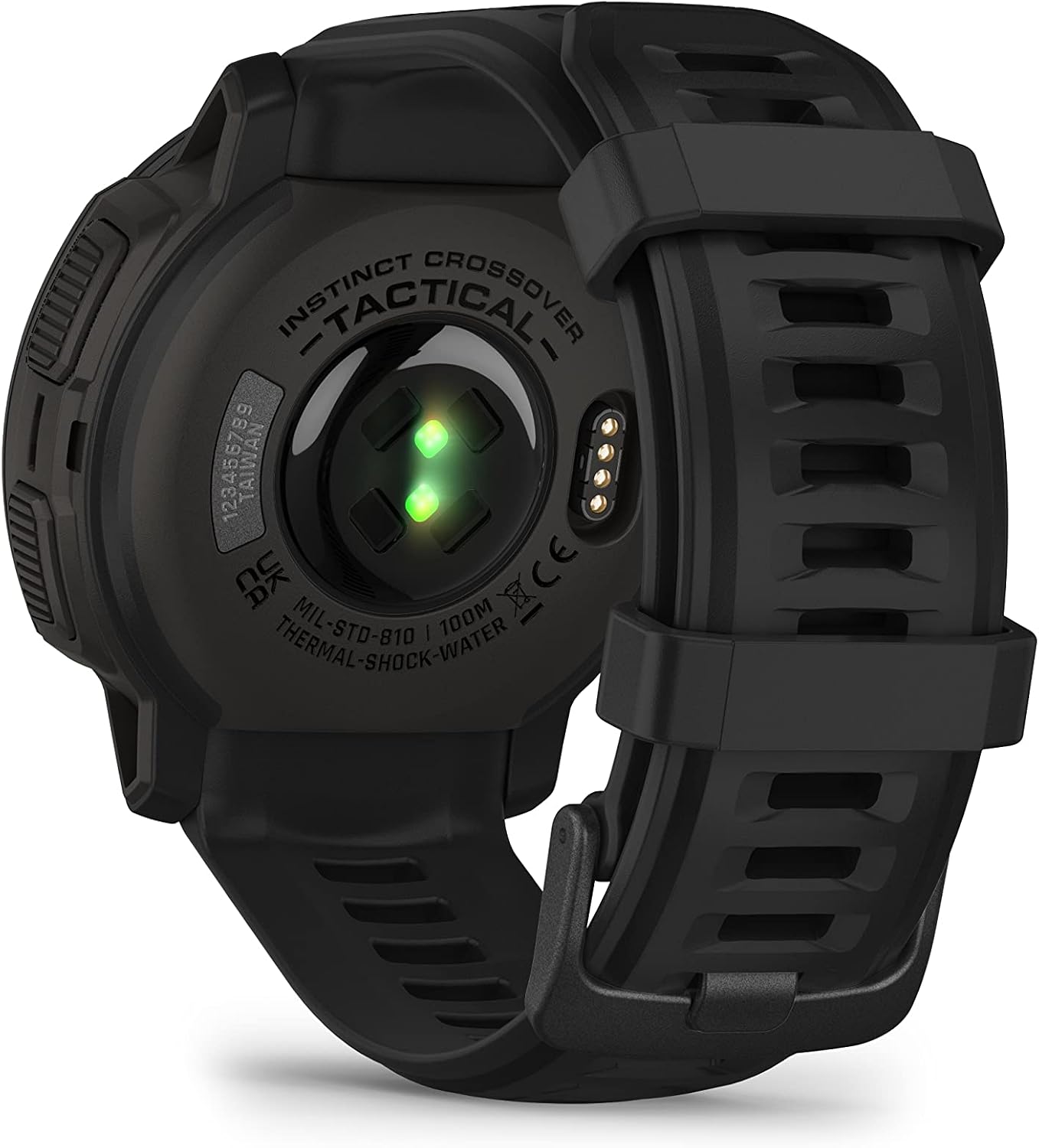 Garmin Instinct Crossover Solar Tactical, Rugged Hybrid Multisport GPS Smartwatch, Graphite | Heart Rate Monitor, Analog Hands, Digital Display, Up to 28 Day Battery Life w/Signature Charging Bundle