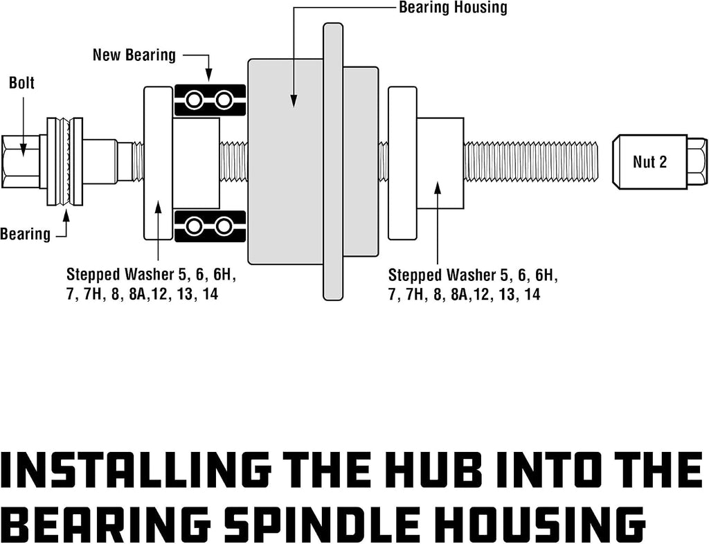 Powerbuilt 22 Pc. Master Hub and Wheel Bearing Removal and Installation Kit Self Centering Design Fits Most Front, Rear and All Wheel Drive Vehicles, Provides Easy Bearing Swaps With No Press Required