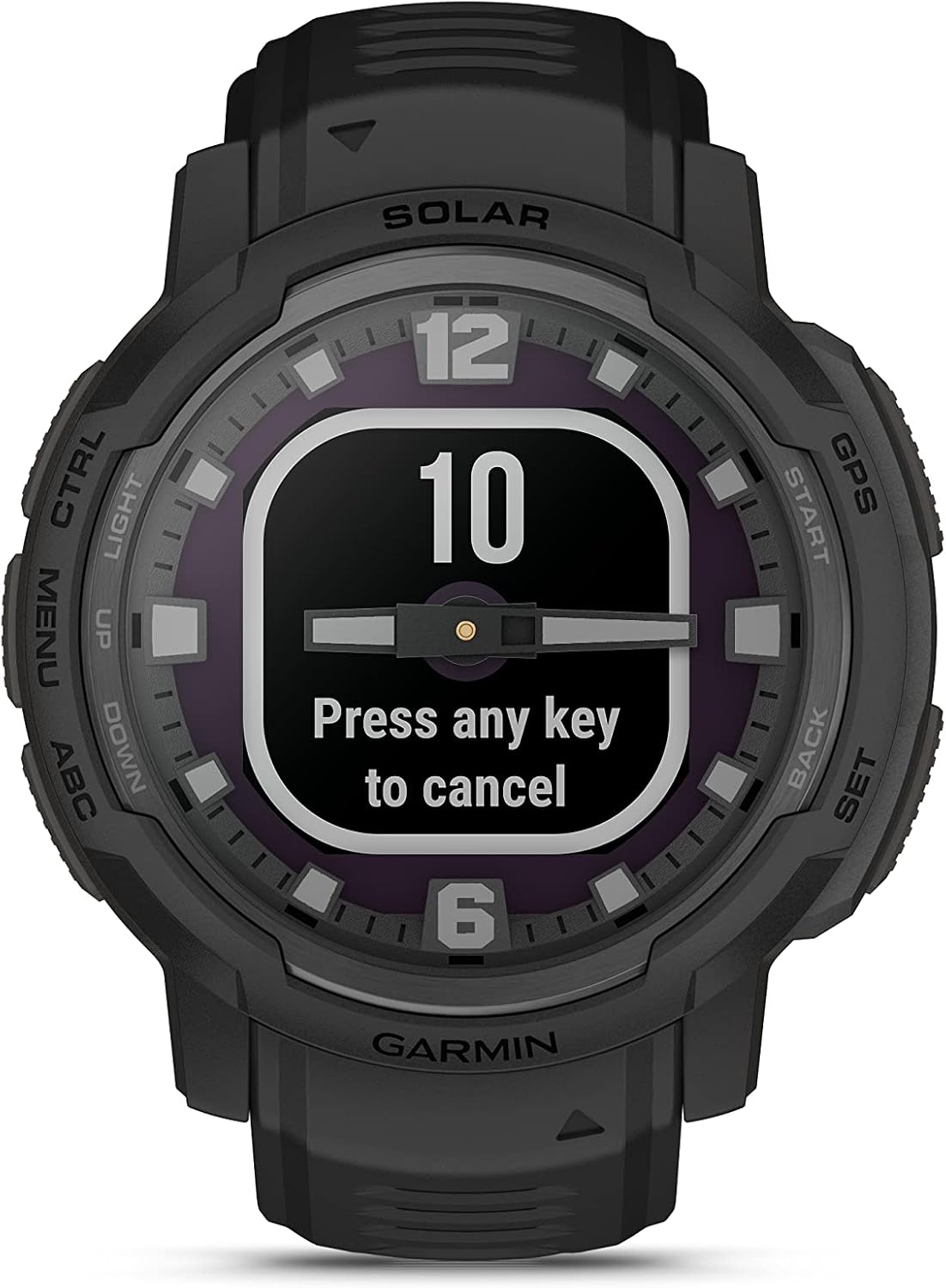 Garmin Instinct Crossover Solar Tactical, Rugged Hybrid Multisport GPS Smartwatch, Graphite | Heart Rate Monitor, Analog Hands, Digital Display, Up to 28 Day Battery Life w/Signature Charging Bundle