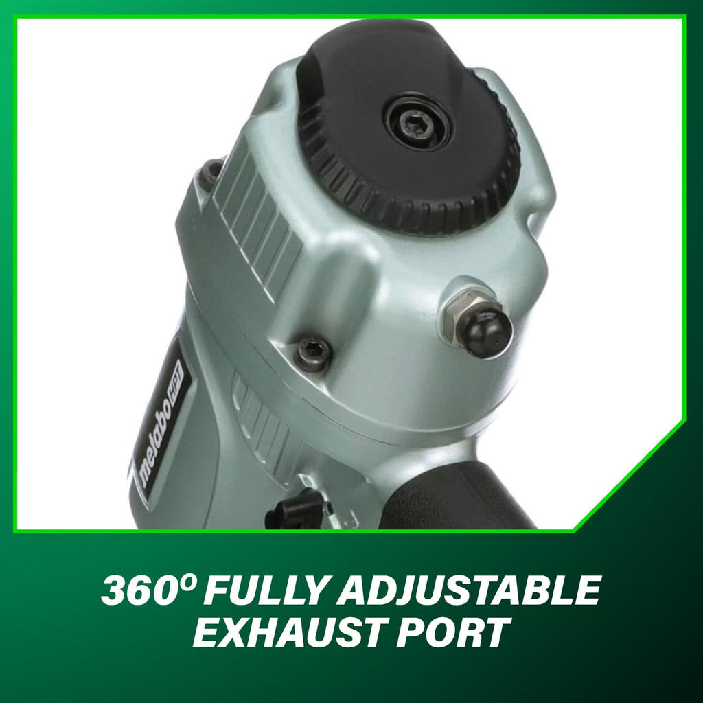 Metabo HPT Finish Nailer with Air Duster, Pro-Preferred Pneumatic Power Nailer for Crown Moldings, Base Moldings, and More, Selective Actuation, 15 Gauge Angled, 1-1/4″ to 2-1/2″ Finish Nails, NT65MA4