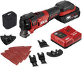 SKIL PWR CORE 20 Brushless 20V Oscillating Tool Kit with 35pcs Sanding Paper, 3 Blades, Sanding Pad, Rigid Scraper, Accessory Case, Includes 2.0Ah Lithium Battery & PWR JUMP Charger - OS5937-10