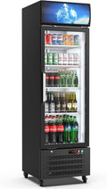 Mojgar 2.4 Cu Ft Commercial Merchandiser Refrigerator for Beverage,Glass Door Upright Display Fridge with Front LED Light,Large Freestanding Business Cooler for Shop,Restaurant,Apartment,etc