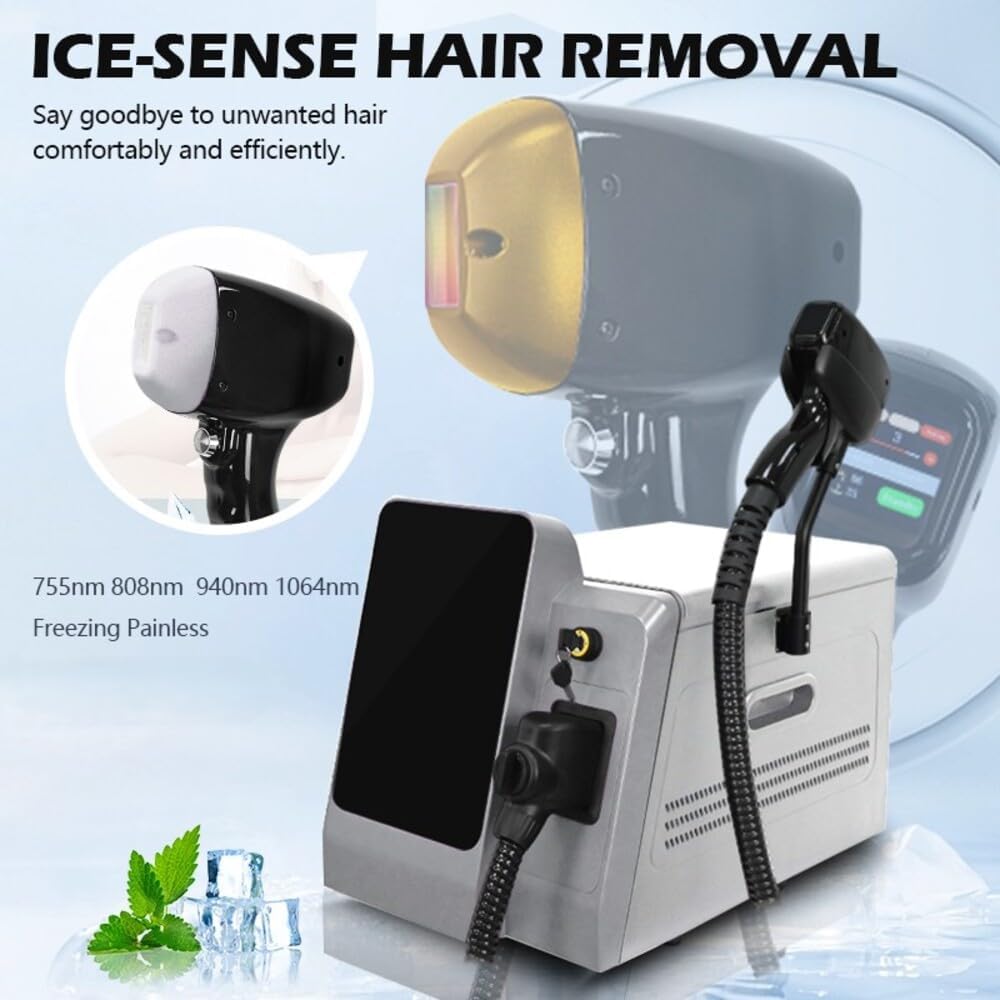 Ice Point Painless Hair Removal Device, A Home Full Body Hair Removal Instrument, Men and Women, with a Smart Touchscreen Machine