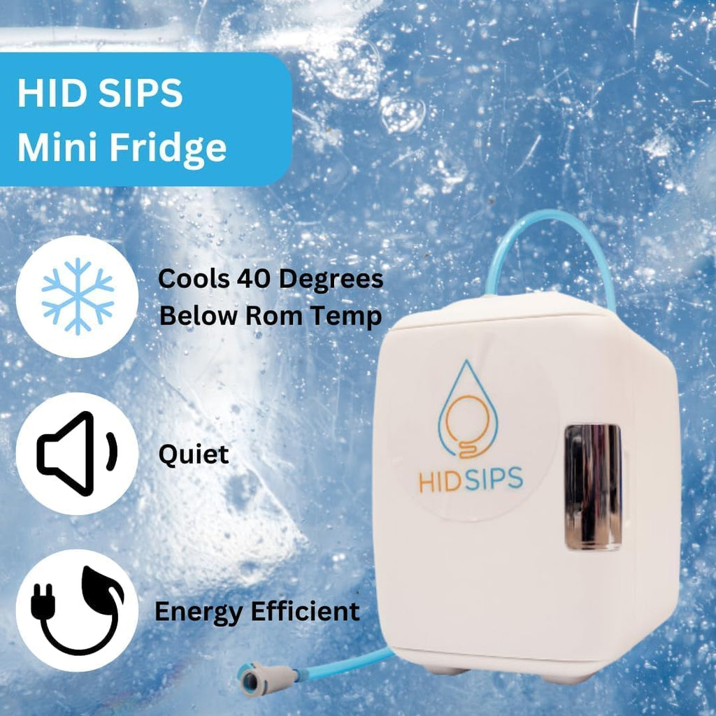 Desktop Water Dispenser with 4L Mini Fridge | Bedside or Desktop Water Cooler with Dishwasher-Safe Reservoir | Filtered or Beverage-Ready Hydration System (V2 Edition – No Filter, White)