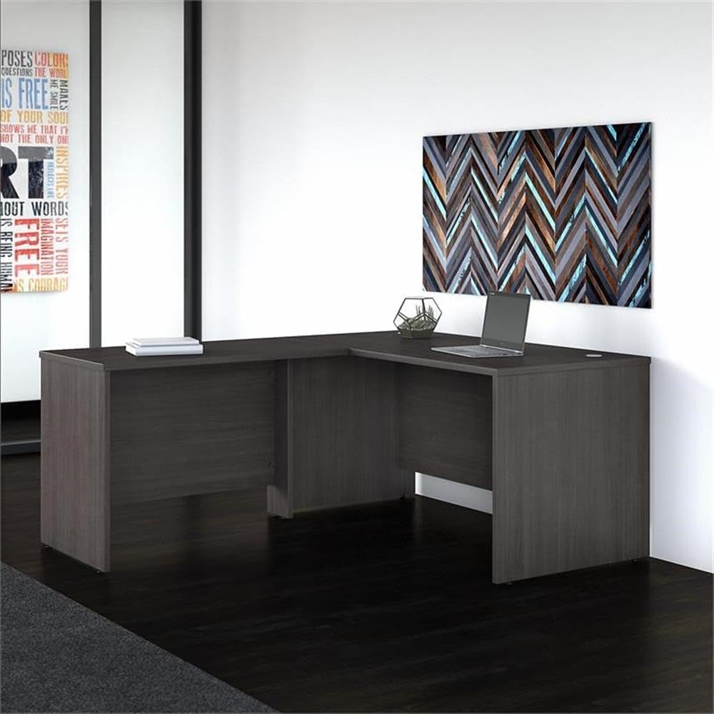 Bush Business Furniture Studio C 60W x 30D L Shaped Desk with 42W Return in Storm Gray, Large Corner Table for Home or Professional Office
