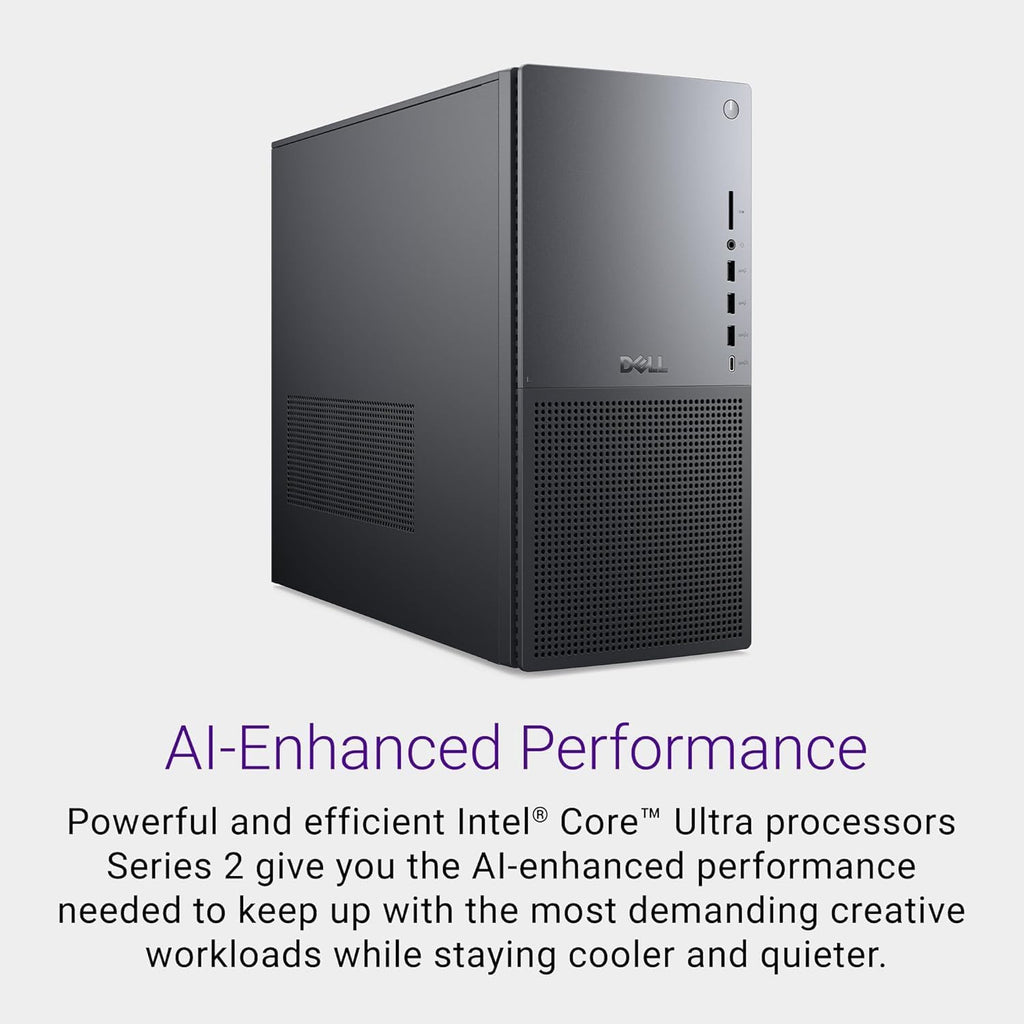 Dell Tower Plus EBT2250 Desktop Computer - Series 2 Intel Core Ultra 7 265 20-Core Processor up to 5.3 GHz, 64GB DDR5 RAM, 1TB NVMe SSD, NVIDIA GeForce RTX 4060 8GB GDDR6, Windows 11 Pro, Graphite