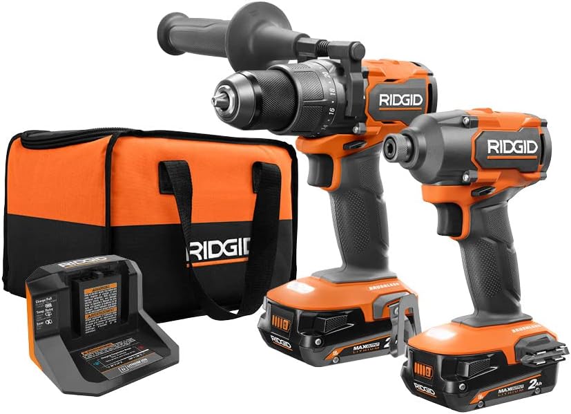18V BRUSHLESS Cordless 2-Tool Combo KIT with Drill/Driver, Impact Driver, 2 Batteries, 18V C