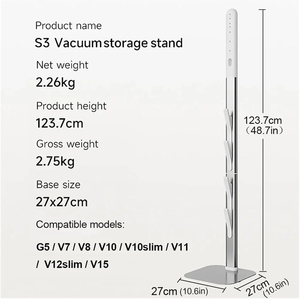 Vacuum Cleaner Stand Aluminum Storage Bracket ，Compatible For Dyson ，V10 V11 V15 V12slim G5 Accessories Holder No Punching Support Rack