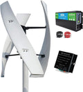 3000W 12V-220V Vertical Axis Wind Generator, Wind Turbine 3 Blades Windmill Generator Suit for Hybrid Solar Wind System(with Charger Controller)