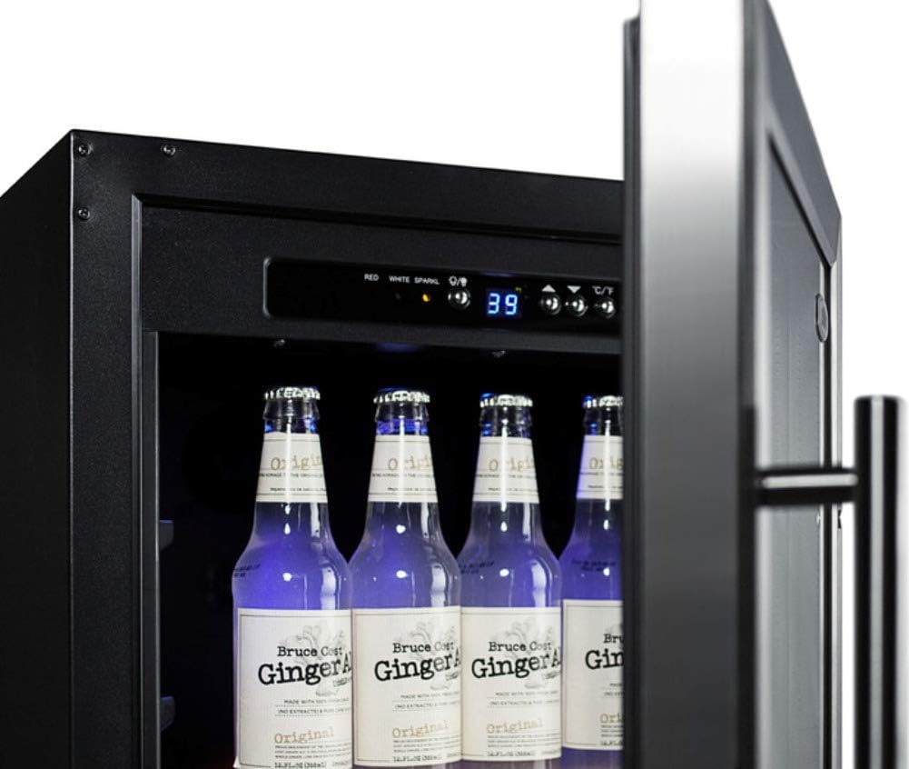 Summit 18' Beverage Center, 2.7 cu.ft. Capacity, ADA Compliant, Stainless Steel & Glass- SCR1841BADA