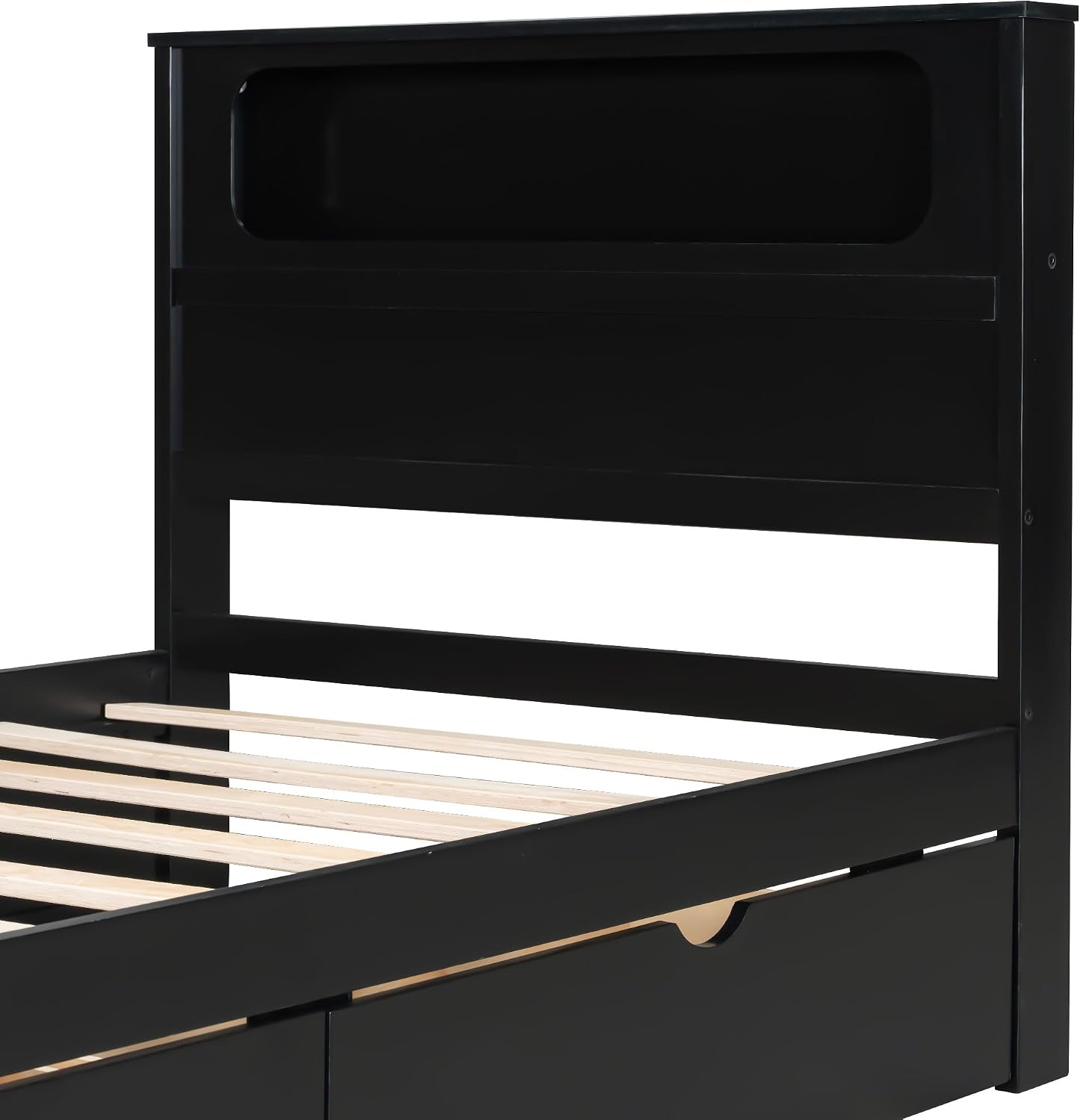 Harper & Bright Designs Twin Size Gaming Loft Bed with Charging Station & LED Headboard, Built-in Desk with Outlets & USB/Type-C Ports, 2 Storage Drawers for Modern Living, Black