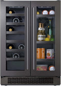 Avallon AWBC241GGFDBLSS 24 Inch Wide 21 Bottle Capacity 64 Can Capacity Beverage Center with LED Lighting and Double Pane Glass
