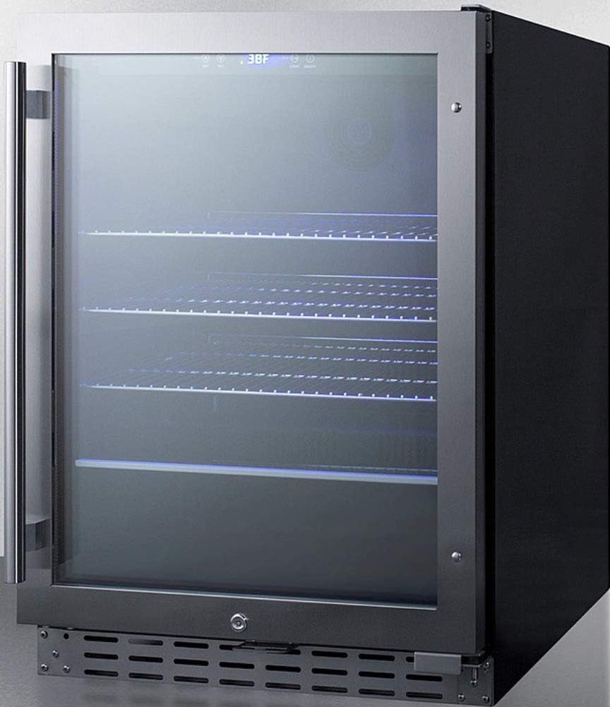 Summit 24' Beverage Center, 4.2 cu.ft. Capacity, ADA Compliant, Stainless Steel & Glass- ALBV2466