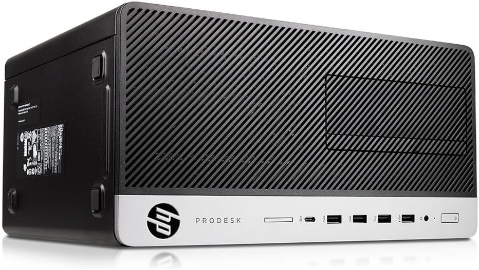 HP ProDesk 600 G3 MT Desktop PC Computer, Intel Pentium G4400 3.3GHz, 8GB DDR4 RAM, 256GB SSD, WiFi, BT, ProDesk Computer Tower Windows 11 Pro (Renewed)