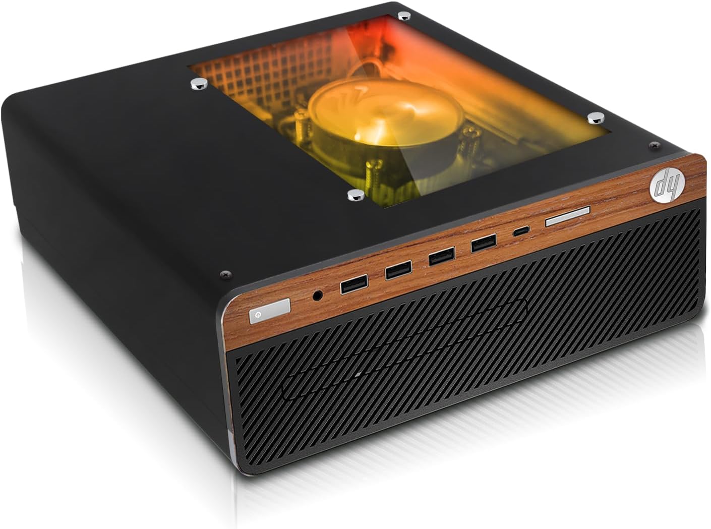 HP Half Dark Gaming PC Desktop Computer – AMD Pro A10-9700,RX 550 Graphics,16GB RAM,512GB SSD,RGB Keyboard with AI Copilot,Mouse,WiFi,RGB Headphone,Windows 11(Renewed)