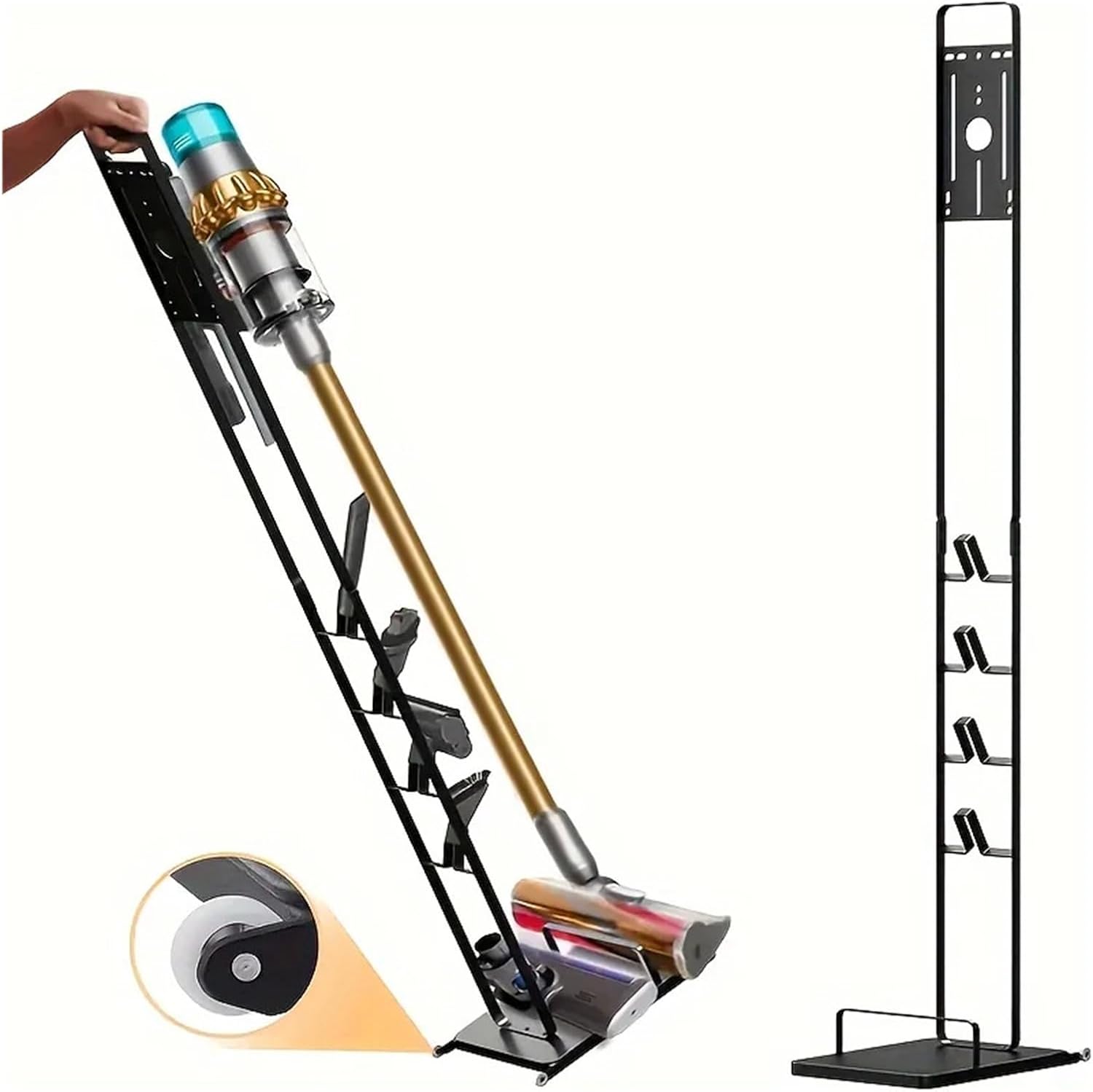 Heavy Base Metal Vacuum Stand Holder compatible with Dyson V15 / V11 / V10 / V8 / V7 / V6 - Vacuum Bracket Stand