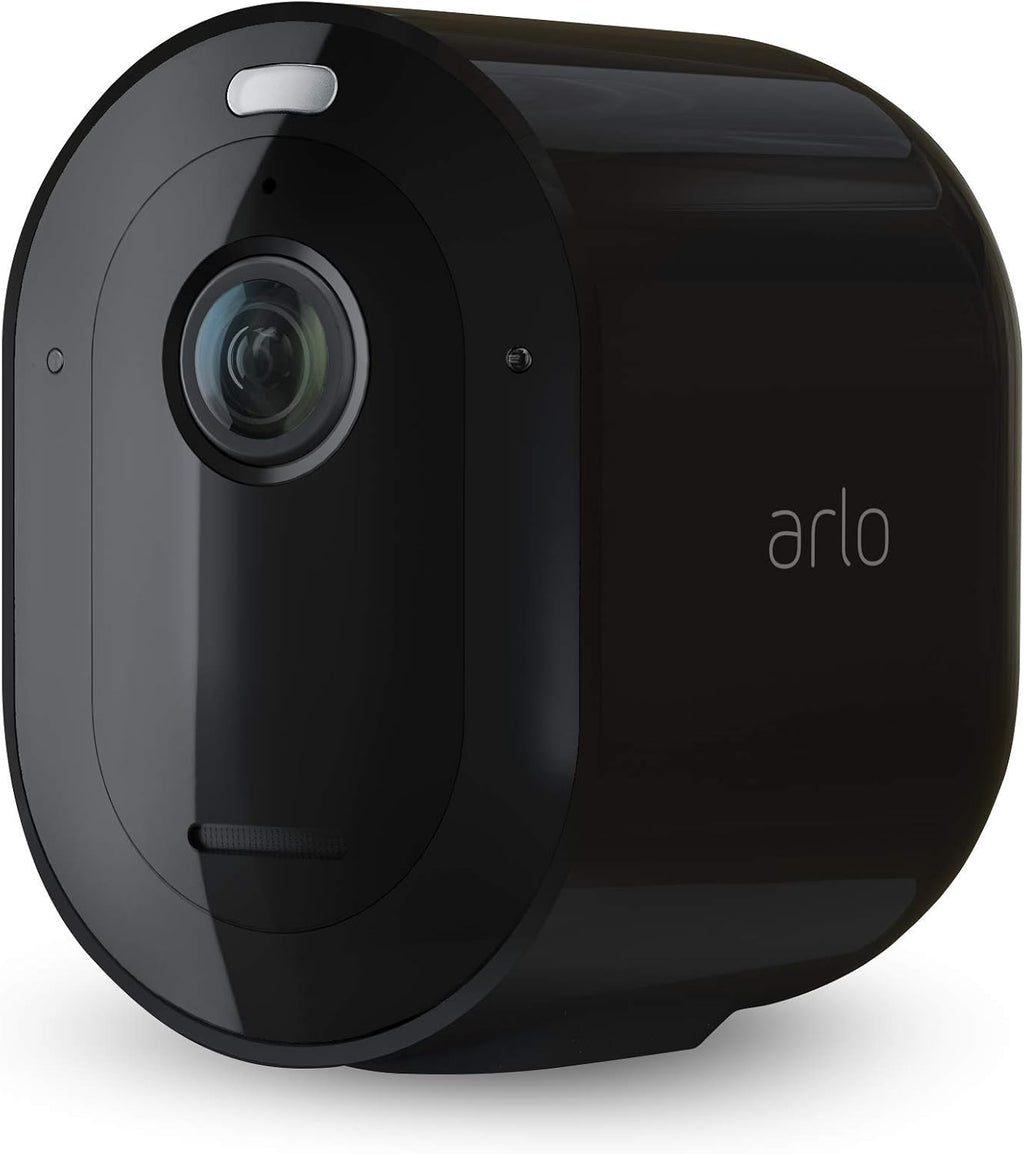 Arlo Pro3 Smart Home Security Cameras, Alarm, Rechargeable, Colour Night Vision, Indoor/Outdoor, 2K QHD, 2-Way Audio, Spotlight, Add On Camera - SmartHub Needed, VMC4040B - Black Edition