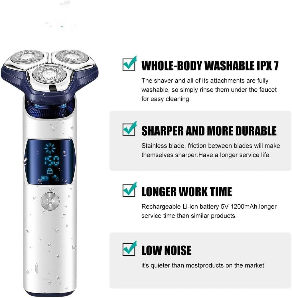 Electric Shaver for Men, Razor Professional Shaving Machine Rechargeable Beard Trimmer Waterproof Hair Trimmer Razors Electric Shaver for Men
