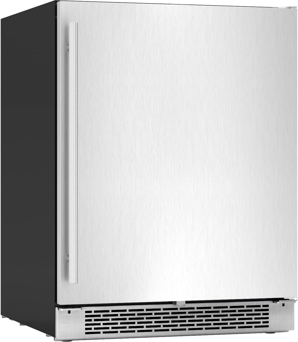 Zephyr Brisas 24' Wine Fridge & Beverage Refrigerator ADA Single Zone Under Counter - Mini Wine Cooler Cellars Small Beer Cabinet Drink Chiller Freestanding Stainless Steel Door - 8 bottles 98 cans