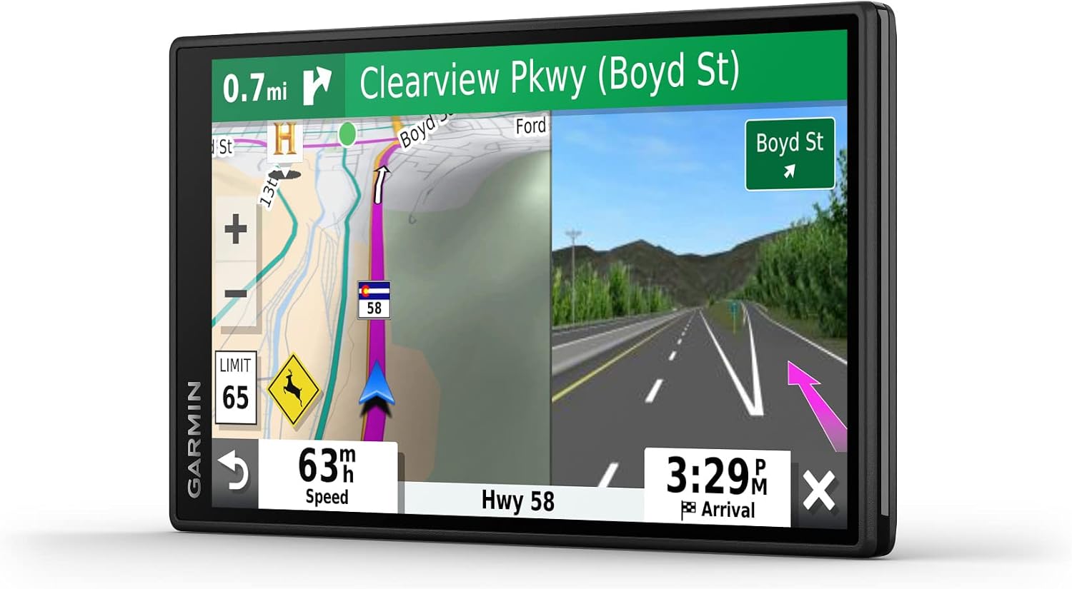 Garmin DriveSmart 55 and Traffic, GPS Navigator, 5.5' Display, Simple On-Screen Menus, Easy-to-See Maps