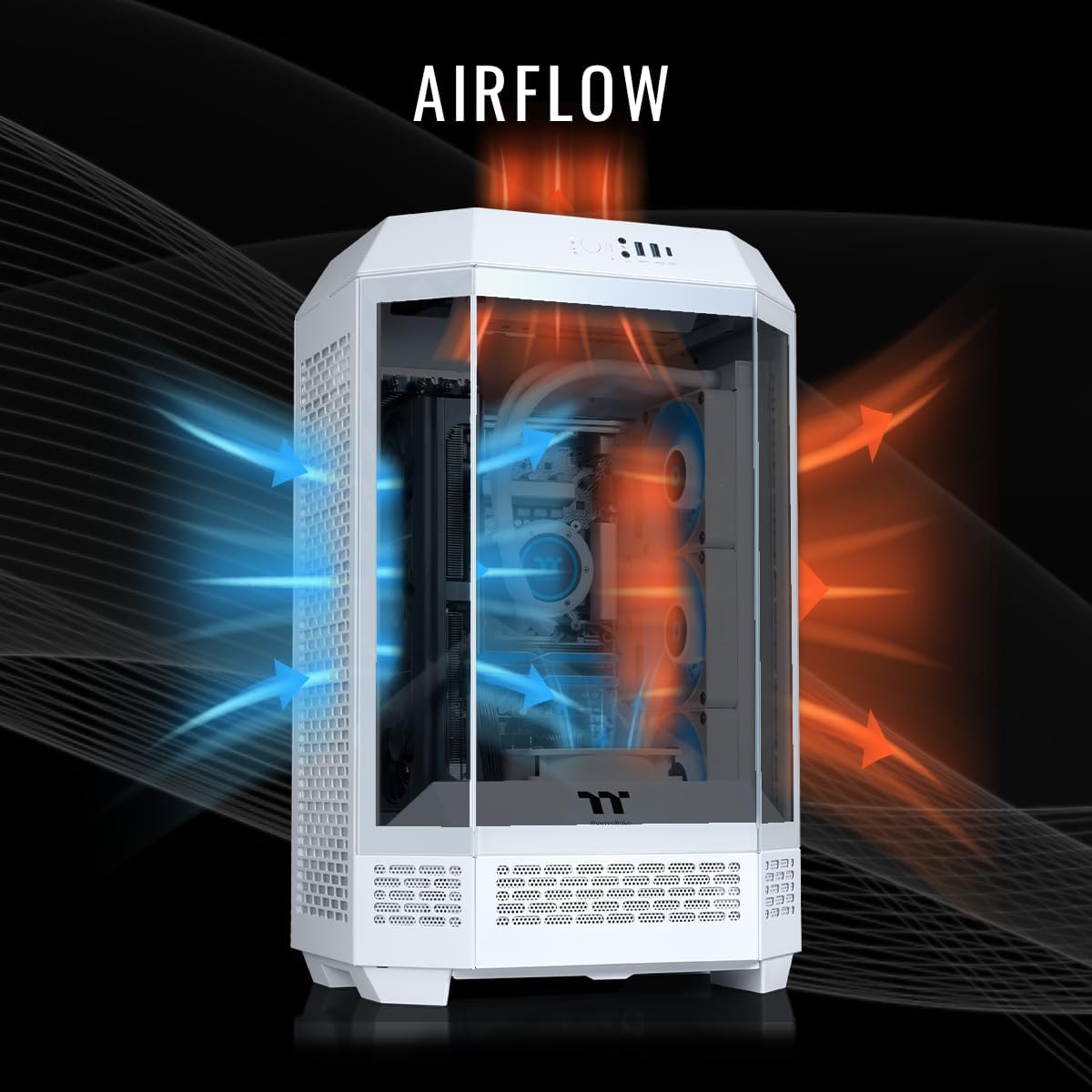 Thermaltake LCGS Reactor i1470TS Gaming Desktop (Intel Core™ i7-14700KF, 32GB 6400MT/s DDR5 RGB Memory, NVIDIA GeForce® RTX 5070 Ti, 2TB NVMe M.2, WiFi, Windows 11) T3WT-B760-57T-LCS