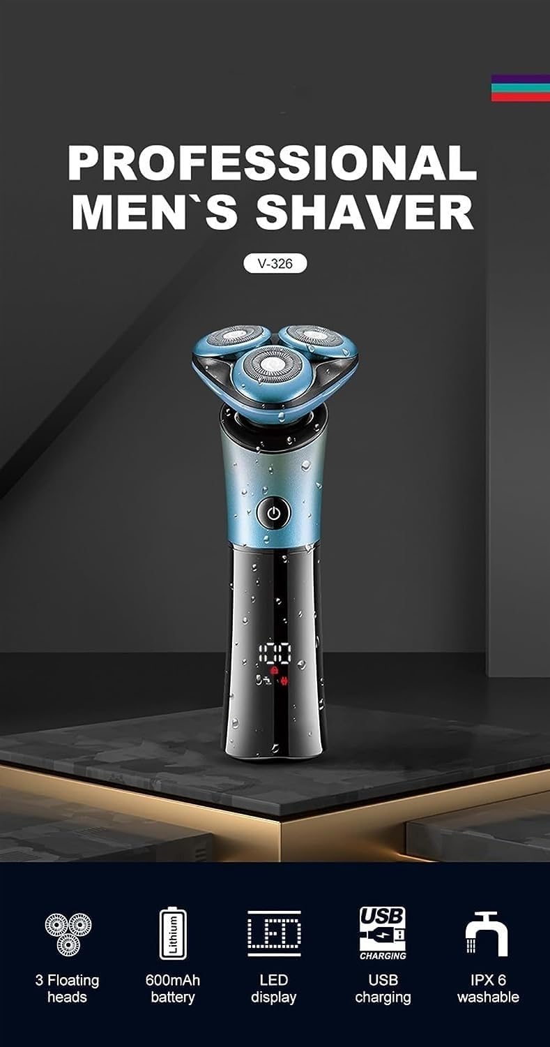 Electric Shavers for Men, Electric Shaver Professional Razor Shaving Machine Barber Waterproof Shaving Beard LED Display Beard Trimmer for Men