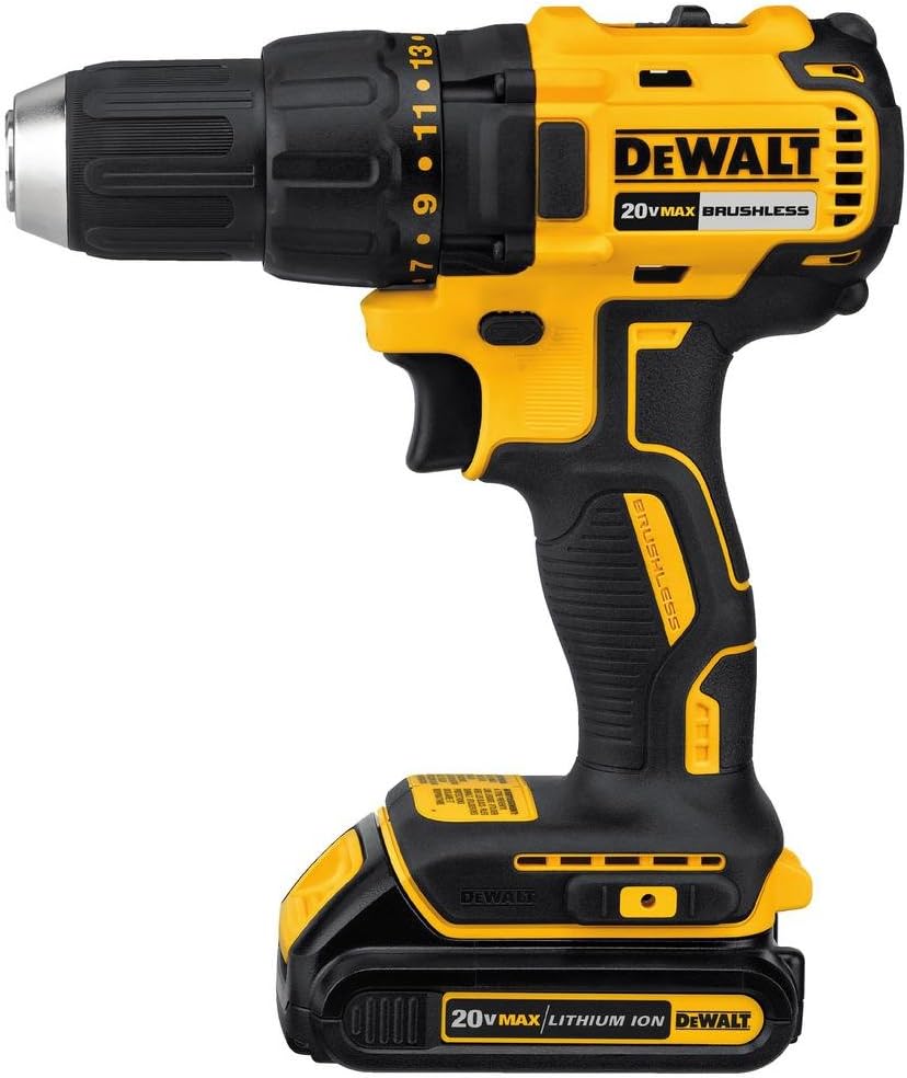 Dewalt 20-Volt Max Lithium-Ion Cordless Brushless Drill/Driver and Light Combo Kit (3-Tool) with (2) Batteries, Charger and Bag
