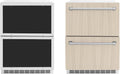 Z Line Kitchen and Bath ZLINE 24 in. Touchstone 168 Can Outdoor-Rated Dual Refrigerator Drawer with Panel-Ready Doors (RDSPO-24)