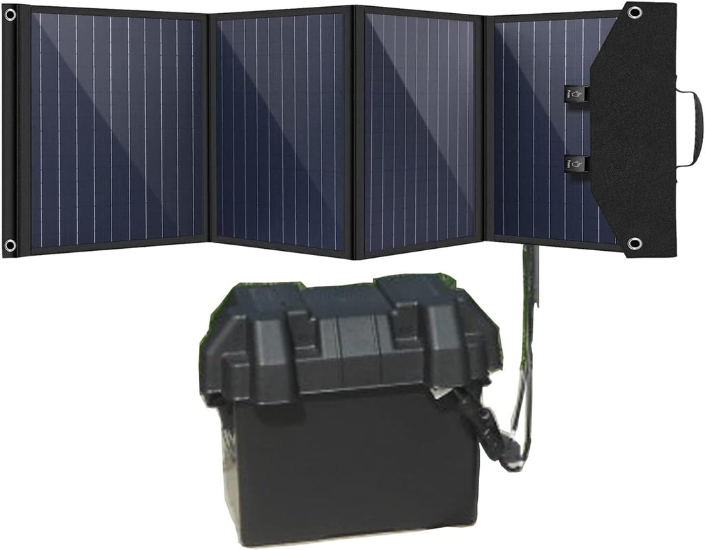 Tektrum Rugged Portable 1500w/3000w Power Source Station, Silent Gas Free Generator, 600Wh/50Ah Battery, Charge Solar/Wall/Car, Emergency, Load Shifting, Plug-N-Play (120w Foldable Solar Panel)