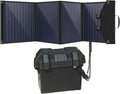 Tektrum Rugged Portable 1500w/3000w Power Source Station, Silent Gas Free Generator, 600Wh/50Ah Battery, Charge Solar/Wall/Car, Emergency, Load Shifting, Plug-N-Play (120w Foldable Solar Panel)