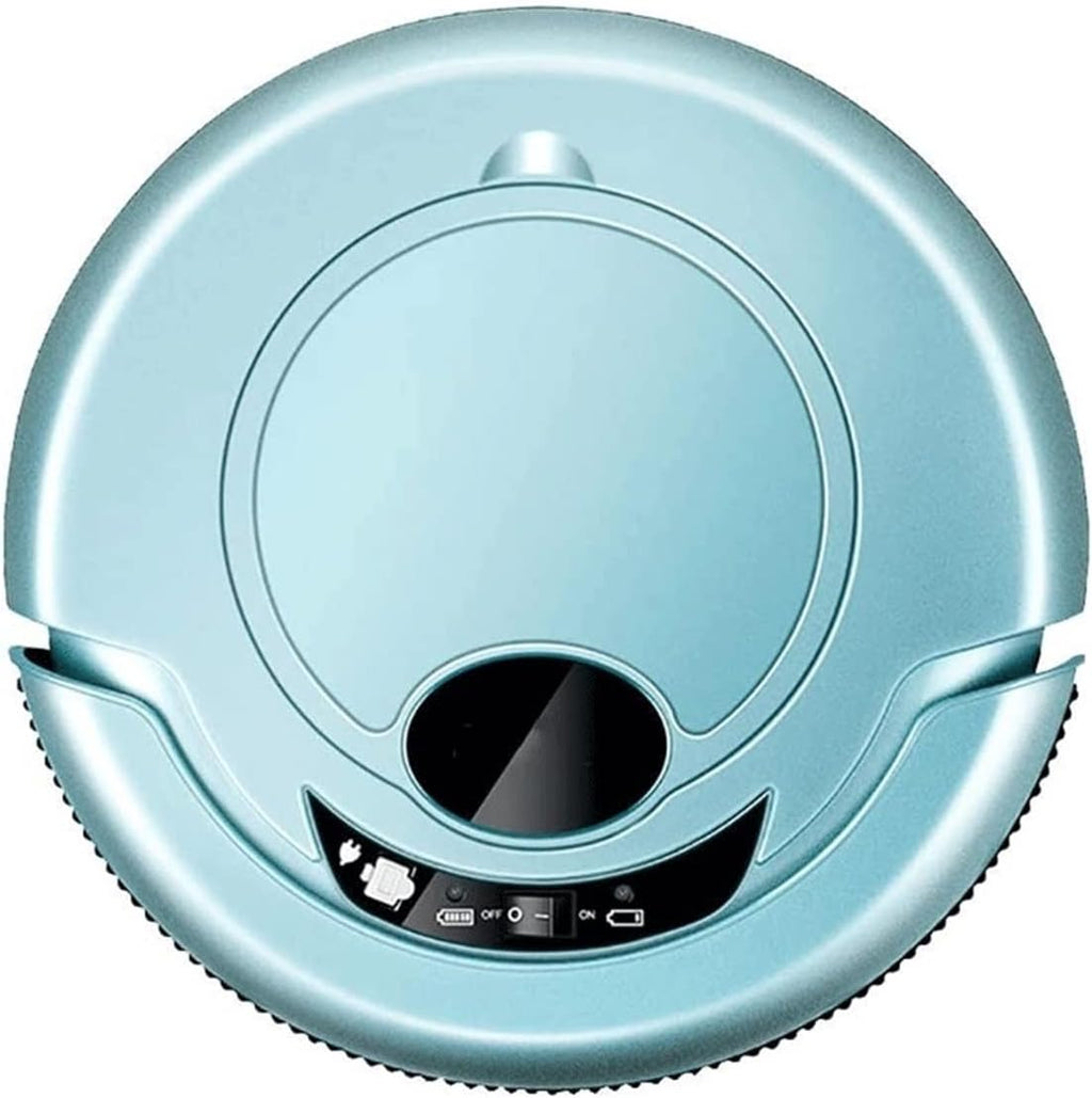 Robot Vacuum Cleaner (Slim), Connected Robotic Vacuum Cleaner, Super Quiet, Self-Charging Auto Boost Sweeper for Pet Hair, Carpets, Tiles, Hard Floors (Color : Blue)