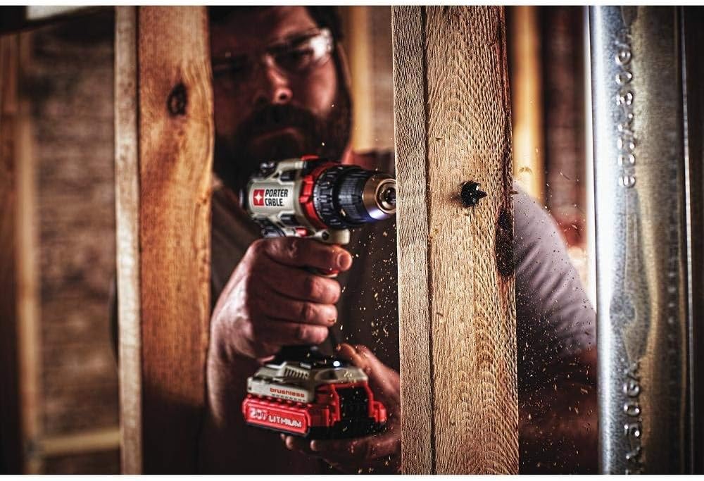 PORTER-CABLE 20V MAX Cordless Drill Driver Kit with 2 Batteries and Charger, 1/2 Inch (PCCK607LB)