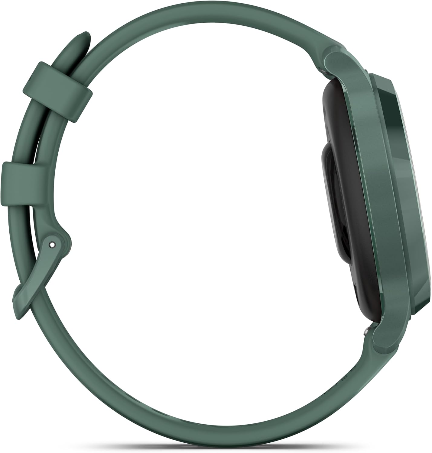 Garmin Lily 2 Active, Jasper Green with Jasper Green Silicone Band, Smartwatch, Built-in GPS, Hidden Display, Patterned Lens, Up to 9 Days Battery Life w White Earbuds Bundle