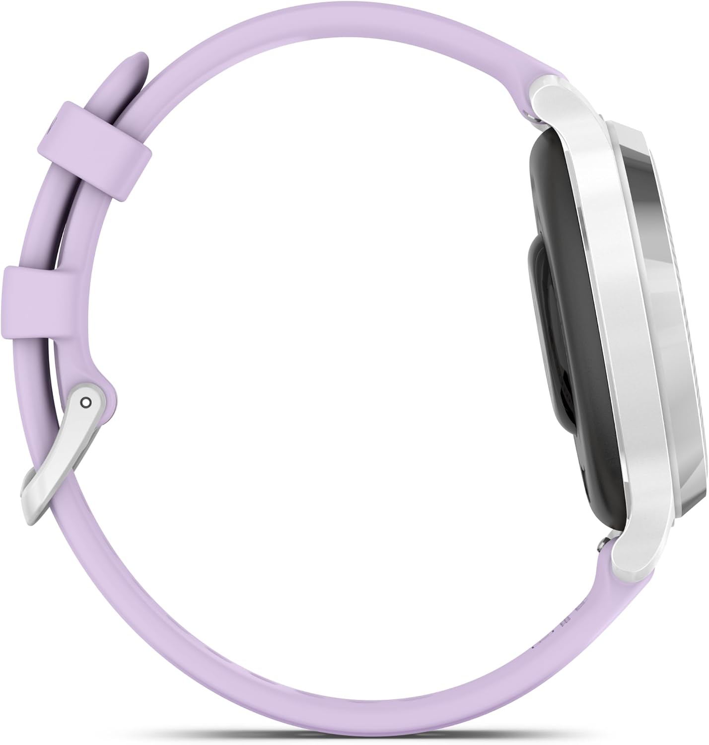 Garmin Lily 2 Active, Silver with Purple Jasmine Silicone Band, Small and Stylish Smartwatch, Built-in GPS, Hidden Display, Patterned Lens, Up to 9 Days Battery Life Power Bank Bundle