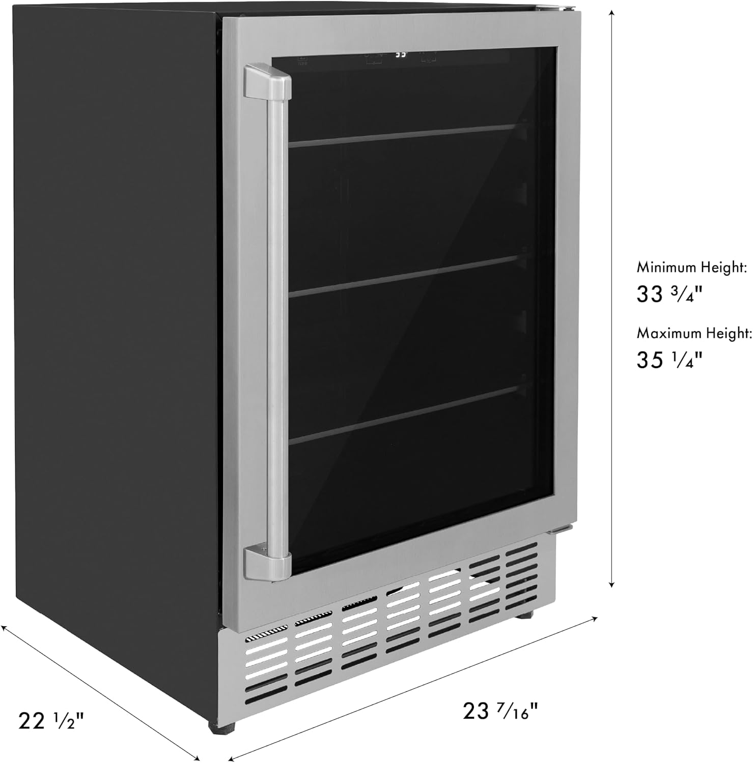 Z Line Kitchen and Bath ZLINE 24' Monument 154 Can Beverage Fridge in Stainless Steel (RBV-US-24)