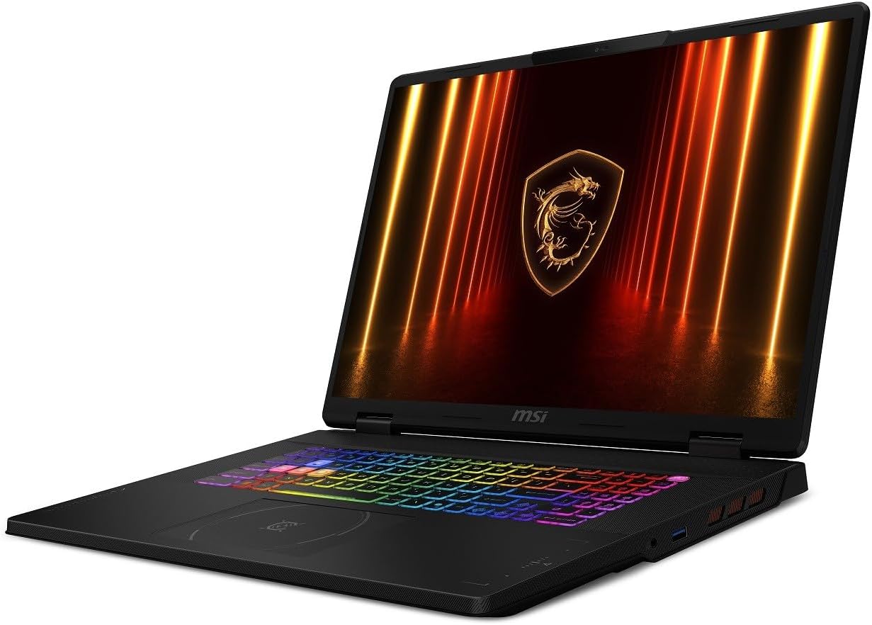 msi 2025 Gaming Laptop Crosshair Intel Core Ultra 9 275HX 24-Core GeForce RTX 5070 64 GB DDR5 4 TB SSD 18' 2560x1600 240 Hz Win11 Pro Wi-Fi 6E Numeric Keypad 720p HD Camera Thunderbolt 4