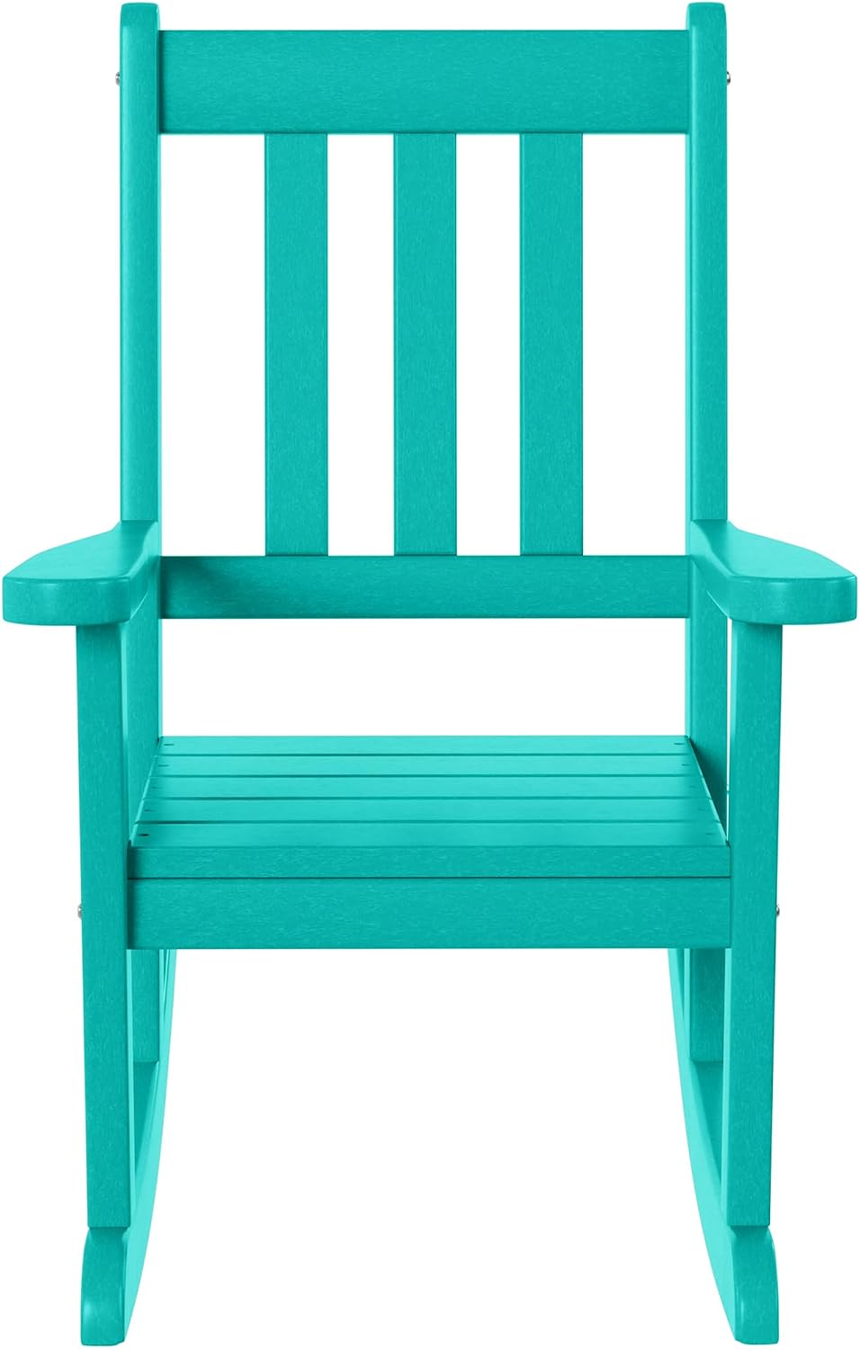 WestinTrends Malibu Outdoor HDPE Plastic Preschool Toddler Rocking Chairs (Set of 2), Turquoise