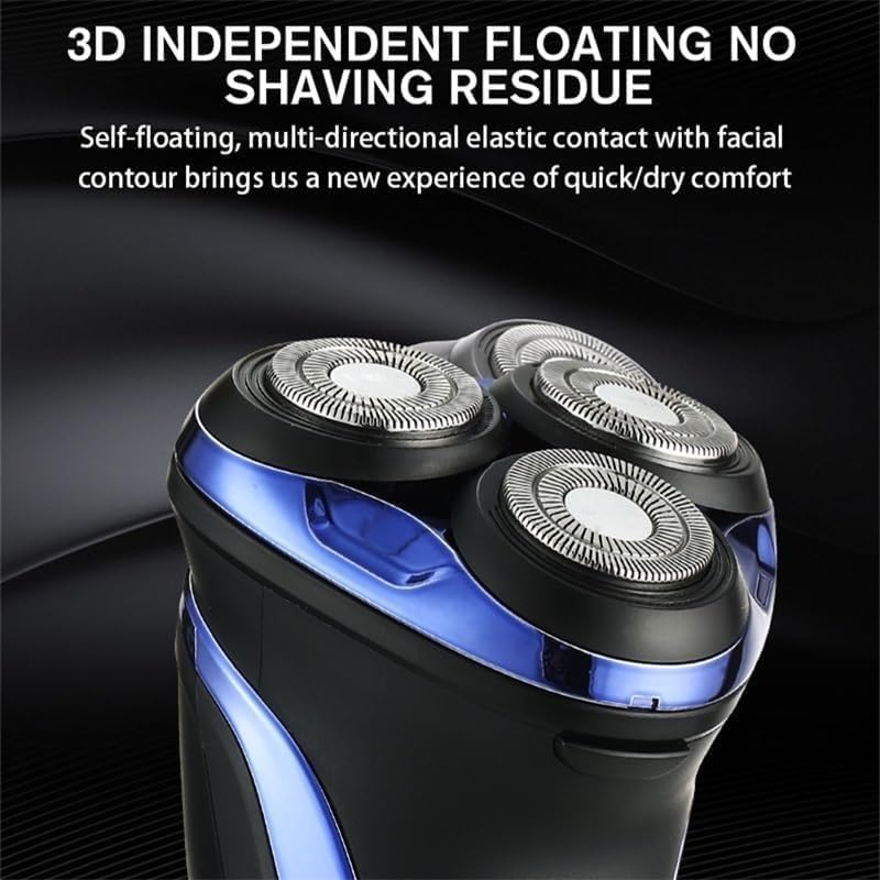 Electric Shavers for Men, Electric Shaver Professional Razor Waterproof Beard Trimmer Rotary 3D Floating Shaving Rechargeable Electric for Men