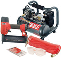 SENCO PC0947 Brad Nailer 18 Gauge, Air Compressor, Hose Combo Kit for Finish and Trim Projects