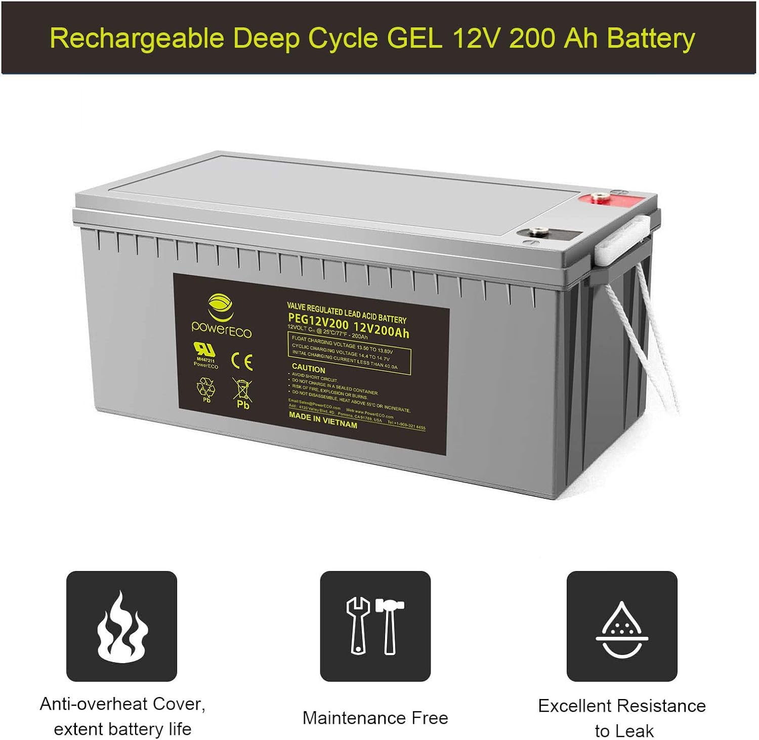800 Watt RV Solar System Mono (800W Solar Kit+3000W Inverter+800ah Battery) for RV, Boat, Cabin, Off-Grid 12 Volt Battery System
