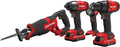 CRAFTSMAN V20 Cordless 4-Tool Power Tool Combo Kit with 2 Batteries and Charger (CMCK400D2)