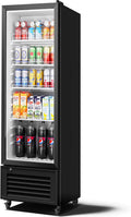 BODEGACOOLER Commercial Beverage Refrigerator, 290L Display Fridge with Soft LED Light, 264 Cans & 120 Bottles Commercial Merchandiser Refrigerator For Kitchen, Home,Office,Garage,Gym,Shop,Man cave