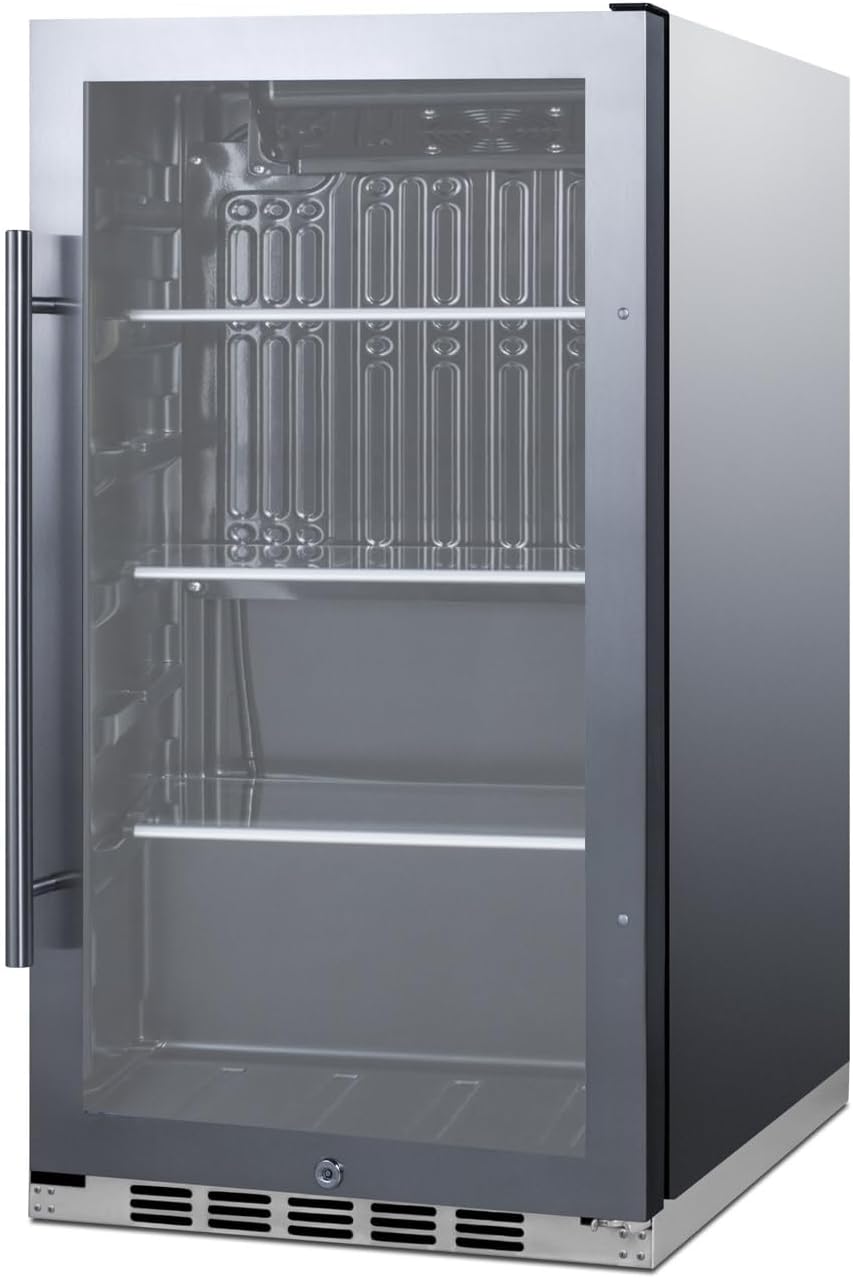 Summit SPR488BOSH34C 19 Inch Wide 3.13 Cu. Ft. Beverage Cooler with Weatherproof Exterior - Stainless Steel