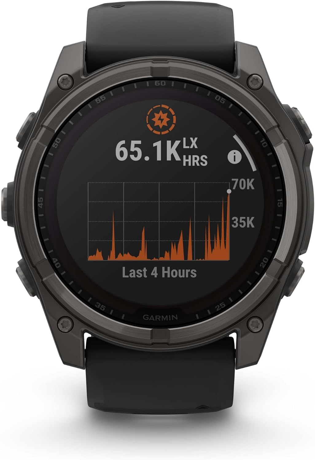 Garmin Fenix 8 – 51 mm, Solar, Sapphire, Carbon Gray DLC Titanium GPS Multisport Smartwatch with Black/Pebble Gray Silicone White Earbuds Bundle
