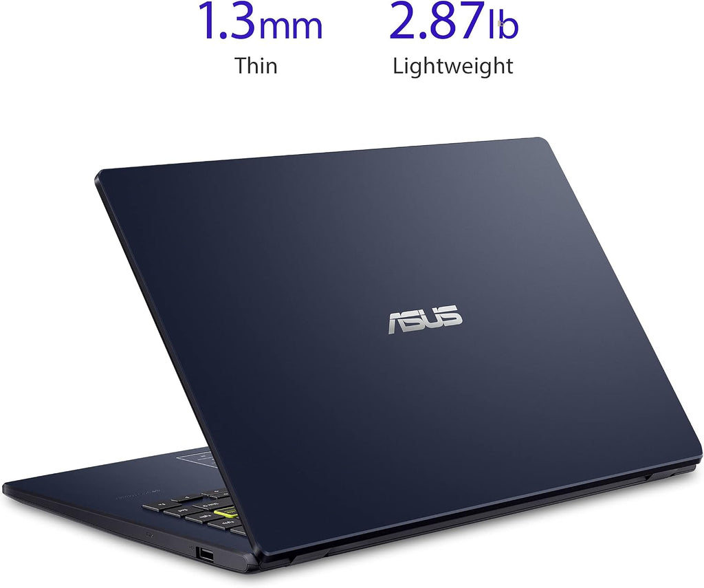 ASUS L410 MA-DB04 Ultra Thin Laptop, 14' FHD Display, Intel Celeron N4020 Processor, 4GB RAM, 128GB Storage, NumberPad, Windows 10 Home in S Mode, Star Black