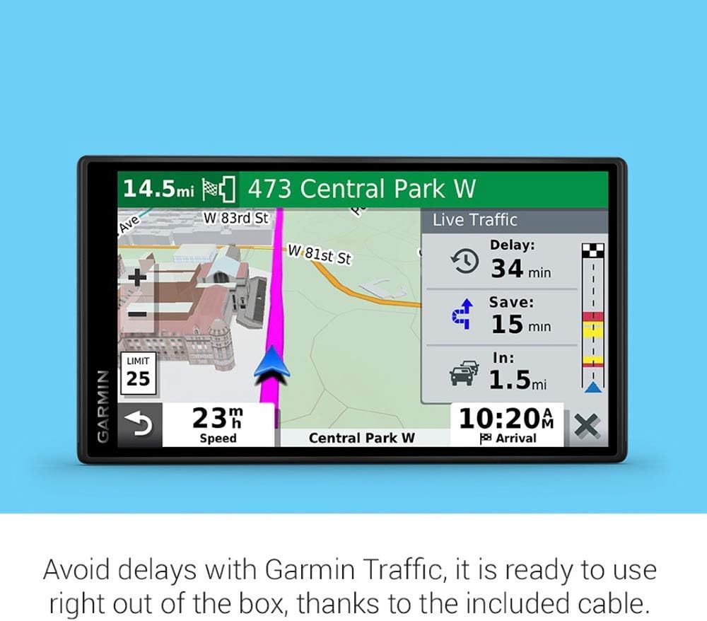 Garmin DriveSmart 55 & Traffic: GPS Navigator with a 5.5' Display, Hands-Free Calling, Included Traffic alerts and Information to enrich Road Trips (Renewed)
