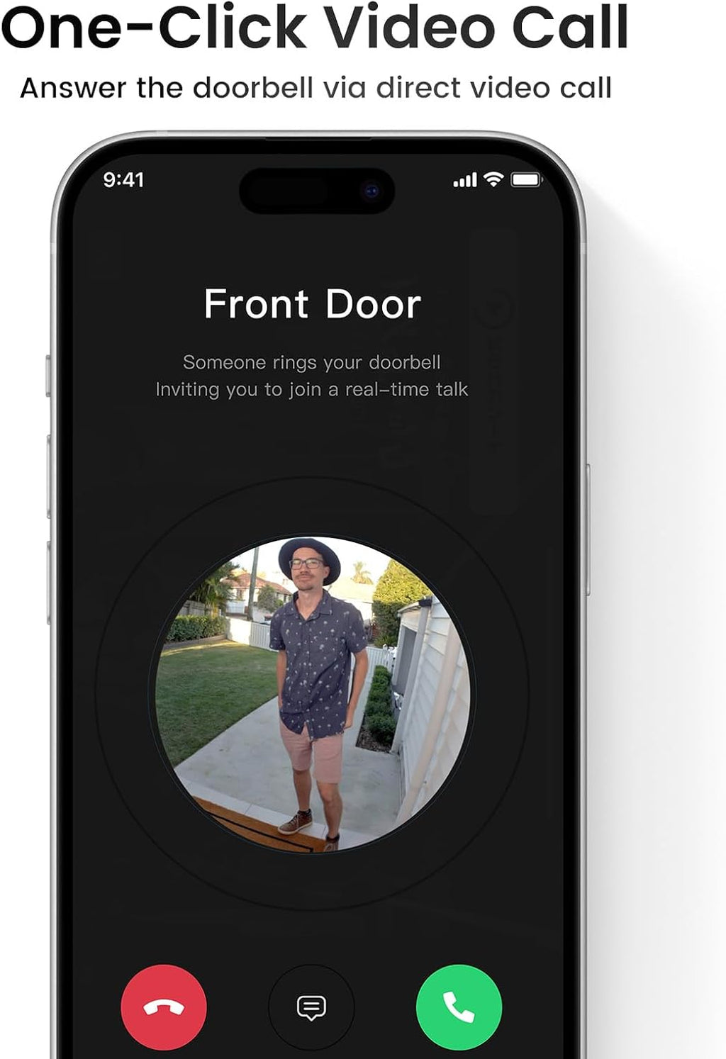 aosu Solar Security Cameras Wireless Outdoor, Doorbell Camera Wireless - Head-to-Toe View,