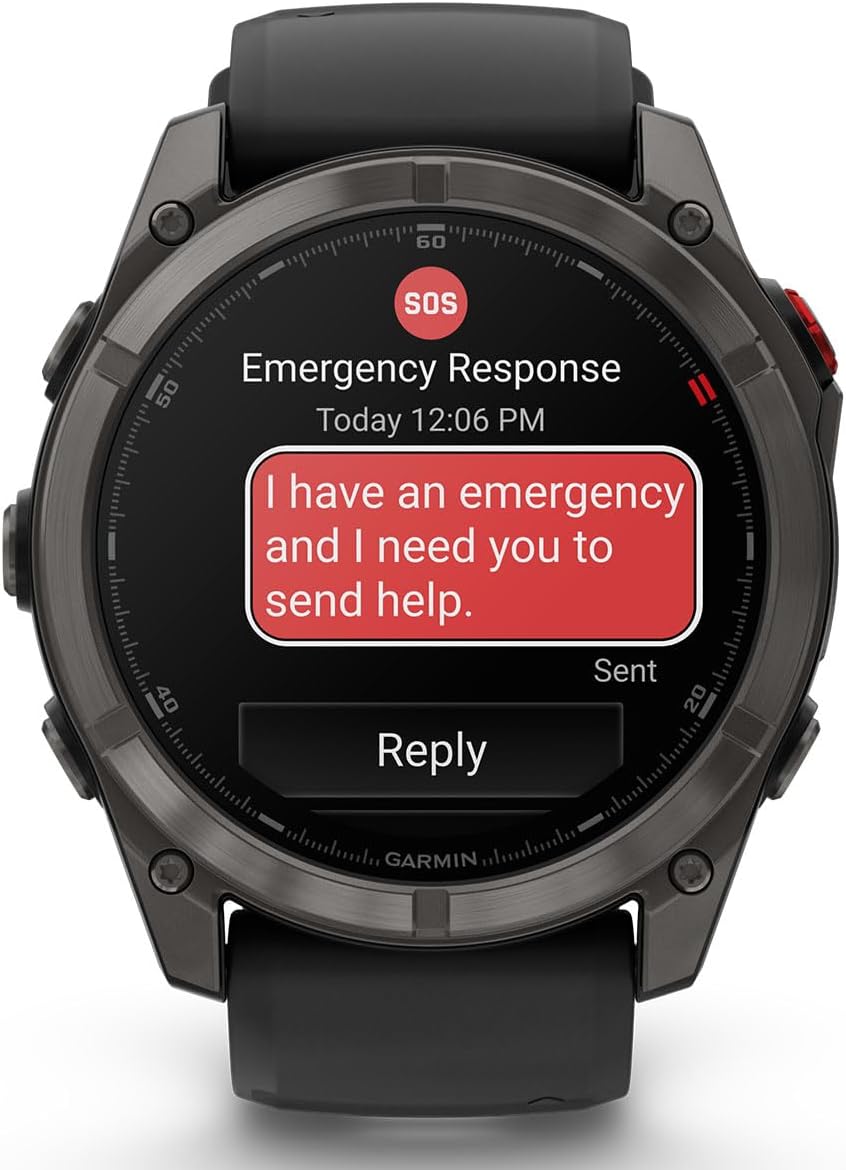 PlayBetter Garmin Fenix 8 Pro AMOLED Sapphire (51mm, Carbon Gray DLC Titanium) Multisport GPS Smartwatch Bundle - 1.4' Touchscreen, inReach Technology Wireless Running Earbuds